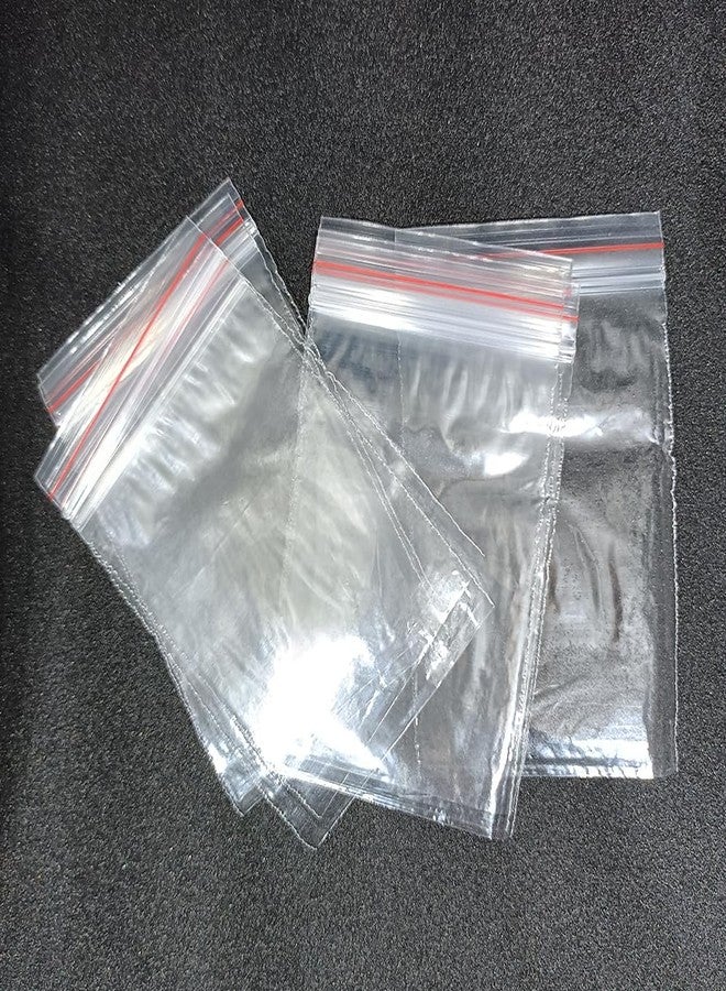 GIRISHA TRADERS Ziplock Pouches 3x2 inches for Packaging | Reusable Bags | Transparent Plastic Pouches for Spices, Dry Fruits, Snacks | Airtight Seal (3x2 inch, 50, count) - Image 1